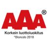 AAA Korkein luottoluokitus, Bisnode 2018, logo